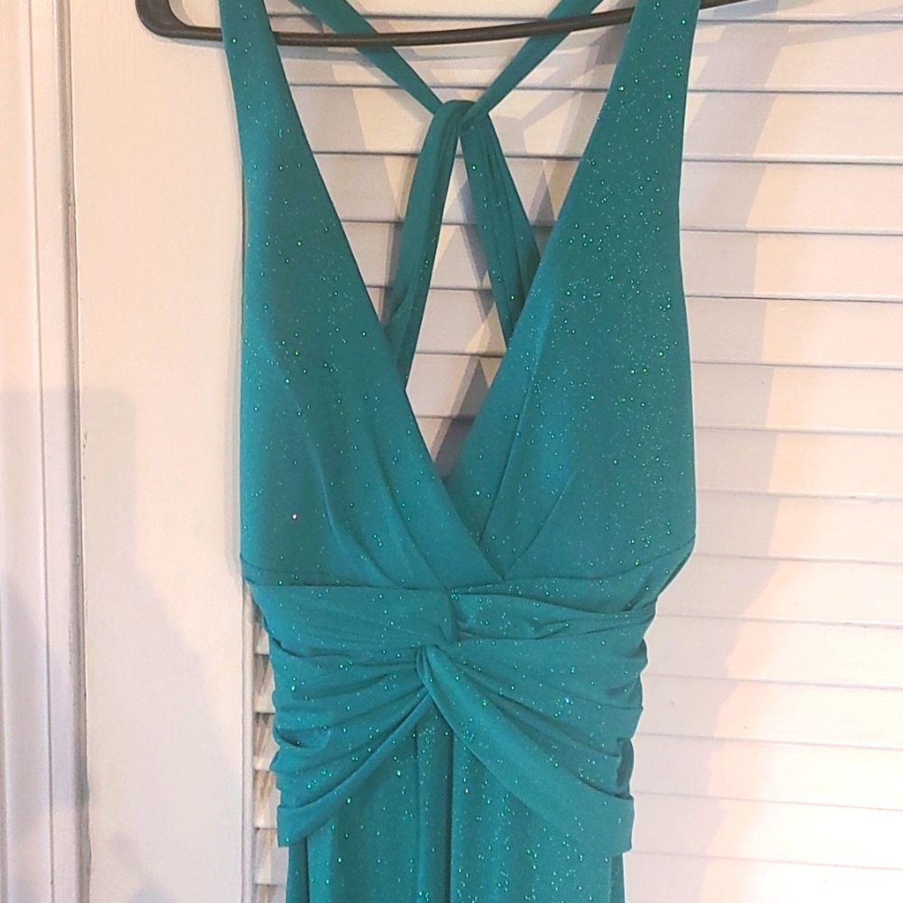 Stunning green sparkle gown